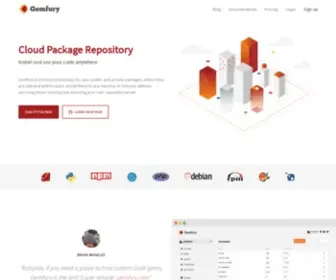 Gemfury.com(Private Package Repository) Screenshot