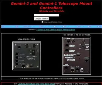 Gemini-2.com(Gemini 2 Mount Controller Gemini 2 Mount Controller Bottom page) Screenshot