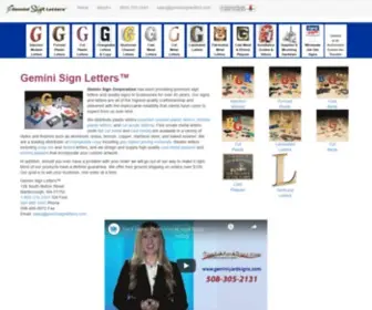 Geminisignletters.com(Buy Sign Letters and Gemini Letters Online at Gemini Sign Letters .com) Screenshot