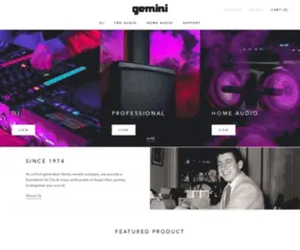 Geminisound.com(Gemini Sound) Screenshot