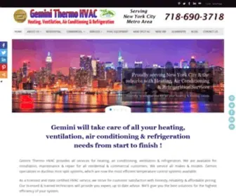 Geminithermohvac.com(Air Conditioning HVAC Contractor Brooklyn) Screenshot