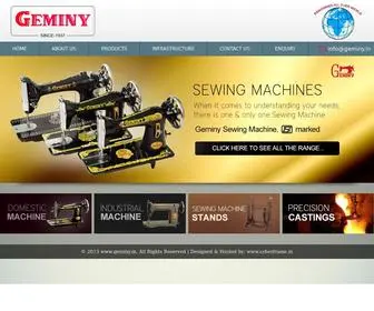 Geminy.in(The Largest Sewing Machine Manufacturer in India) Screenshot