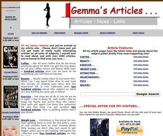 Gemmasarticles.com(Gemma's Articles) Screenshot