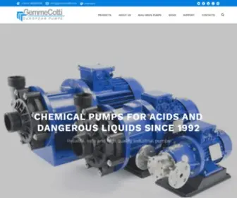 Gemmecotti.com(Chemical Pumps for acids and dangerous liquids GemmeCotti) Screenshot