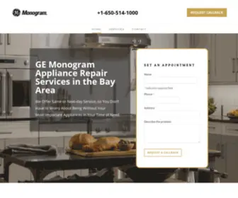 Gemonogram-Bay-Area.com(GE Monogram Appliance Repair) Screenshot