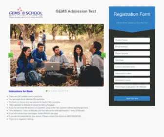 Gemsadmissiontest.com(Gemsadmissiontest) Screenshot