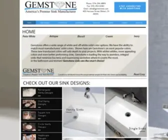 Gemstonesinks.com(Solid Surface Sinks) Screenshot