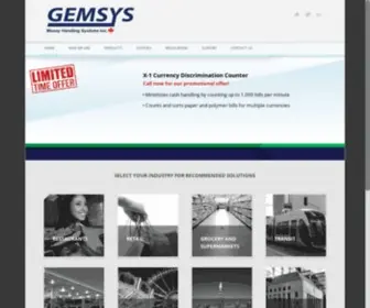 Gemsysinc.com(A leader in supplying money handling equipment) Screenshot