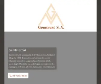 Gemtrust-SA.ch(Gemtrust SA) Screenshot