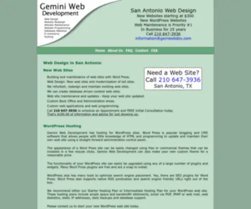 Gemwebdev.com(San Antonio Web Design) Screenshot