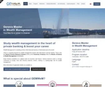 Gemwem.ch(Geneva Master in Wealth Management) Screenshot