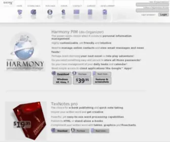 Gemx.com(Personal Information Management Software) Screenshot