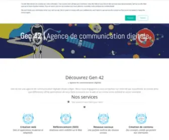 Gen-42.com(Agence de communication digitale) Screenshot