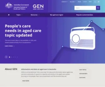 Gen-Agedcaredata.gov.au(AIHW Gen) Screenshot