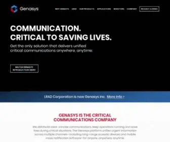 Genasys.com(Be ready when it matters with protective communications platform) Screenshot