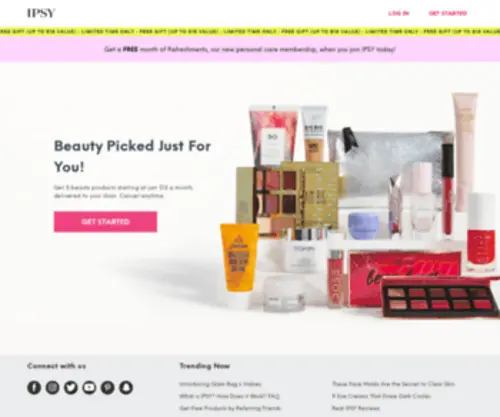 Genbeauty.com(Personalized Monthly Makeup & Beauty Sample Subscription) Screenshot