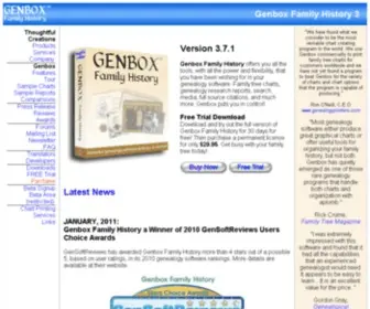 Genbox.com(Genbox Family History Genealogy Software) Screenshot