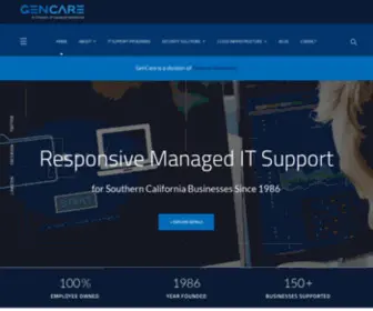 Gencarenow.com(Responsive Managed IT Support in Southern California) Screenshot