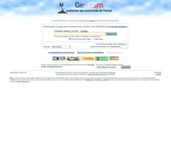 Gencom.org(Site de recherche des communes lieux) Screenshot