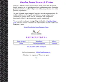 Gendercenter.org(Gender Issues Research Center) Screenshot