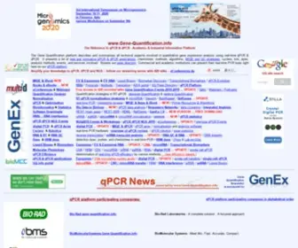Gene-Quantification.net(Academic & industrial information platform for qPCR) Screenshot