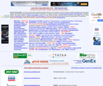 Gene-Quantification.org(Academic & industrial information platform for qPCR) Screenshot