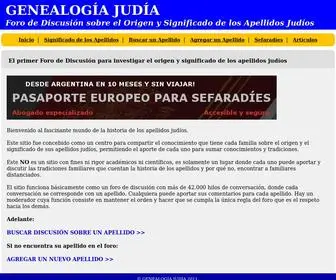 Genealogiajudia.com(Genealogía Judía) Screenshot