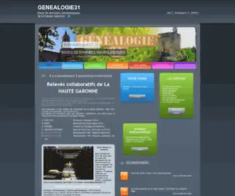 Genealogie31.fr(Genealogie dans la haute garonne) Screenshot