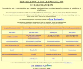 Genealogienord52.fr(L'association) Screenshot