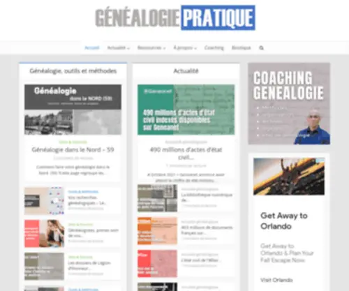 Genealogiepratique.fr(Généalogie pratique) Screenshot