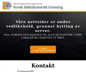Genealogi.no(Norsk slektshistorisk forening) Screenshot