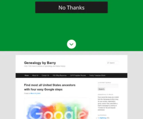 Genealogybybarry.com(GENEALOGY BY BARRY) Screenshot
