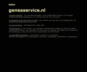 Geneaservice.nl(Index) Screenshot