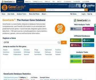 Genecards.org(Human Genes) Screenshot