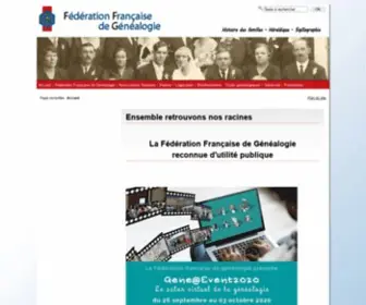 Genefede.eu(Fédération Française de Généalogie) Screenshot