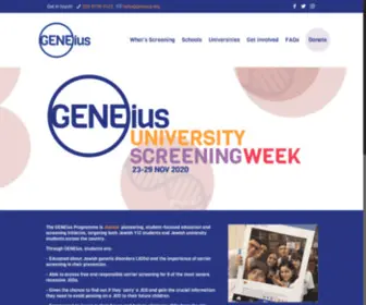 Geneius.org(Improving the prevention and management of Jewish genetic disorders in the UK) Screenshot