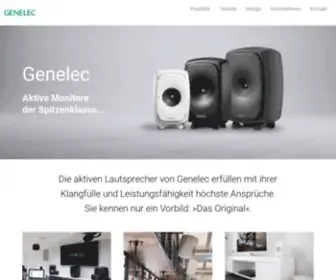 Genelec.de(Aktive Lautsprecher von Genelec erfüllen höchste Ansprüche. Sie kennen nur ein Vorbild) Screenshot