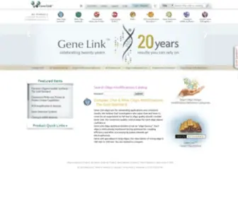 Genelink.com(Custom oligo synthesis) Screenshot