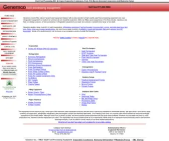 Genemco.com(Used Food Processing Equipment) Screenshot