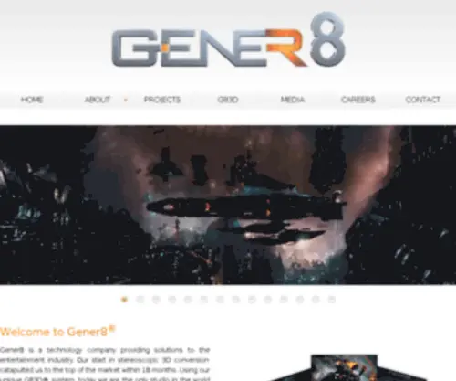 Gener8.com(2D to 3D Conversion Company) Screenshot