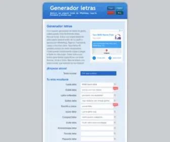 Generador-Letras.com(Generador Letras) Screenshot