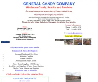 Generalcandycompany.com(Candy Wholesaler) Screenshot