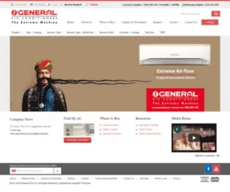 Generalindia.com(ETA General Private Limited (EGPL) is a Joint Venture company with Fujitsu General (FGL)) Screenshot