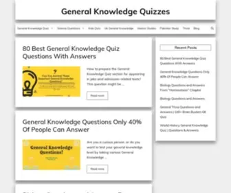 Generalknowledgequizzes.com(Most Important General Knowledge Questions & Quiz) Screenshot