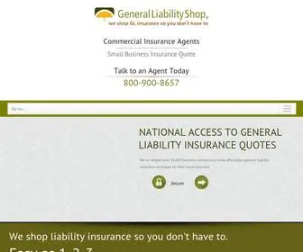 Generalliabilityshop.com(General Liability Insurance Quote) Screenshot