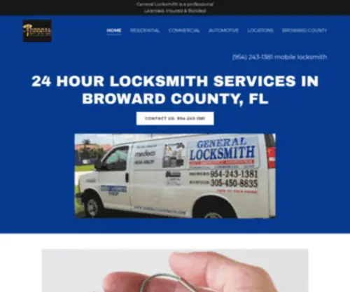 Generallocksmith.com(General Locksmith Inc) Screenshot