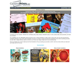 Generalprints.com(General Prints Invitations) Screenshot