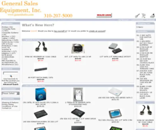 Generalsales.com(General Sales Equipment Shopping Site) Screenshot