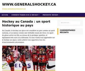 Generalshockey.ca(Hockey au Canada) Screenshot