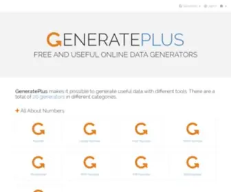 Generate.plus(Free and useful online data generators) Screenshot